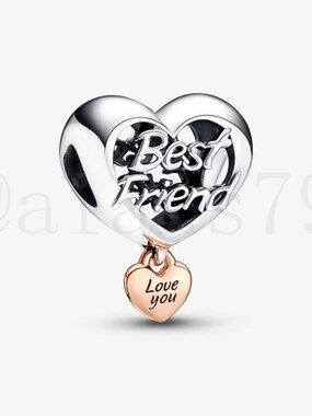Pandora Love You Best Friend Heart Charm